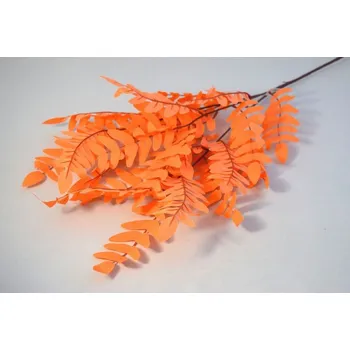 umělá květina Podzimní větev oranžová 83 cm