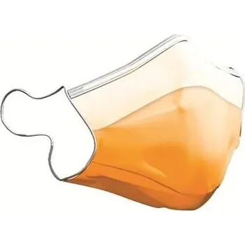 rouška Ústenky operační SafeMask Sofskin, fog-free 4 vrstvé s gumičkou, oranžové, 50 ks