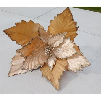 Vánoční dekorace Vánoční hvězda 55 cm, zlatá