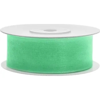 Stuha PartyDeco Stuha šifonová tyrkysová světlá, 25 mm x 25 m