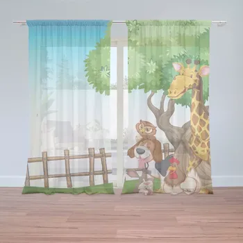 Záclona Záclony Zvířátka 2: 2 ks - 150x250 cm - Sablio