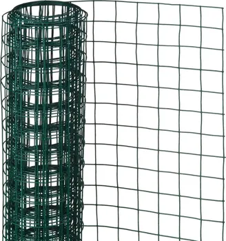 Pletivo Drátěné pletivo čtverce 419776 zelené 0,5 x 2,5 m