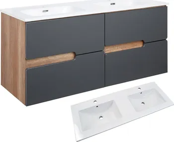 Koupelnový nábytek Koupelnová skříňka s keramickým dvojumyvadlem Spectrum CA 120