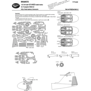 Plastikový model New Ware 1/72 Mask A-6A Intruder ADVANCED (TRUMP)
