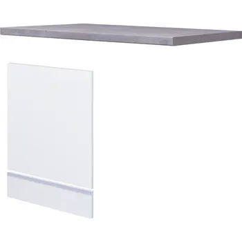 Kuchyňská skříňka Set krytu na částečně vestavnou myčku Flex Well Varo vč. soklové lišty a pracovní desky ŠxHxV 110 x 60 x 86 cm čelo bílá matná korpus bílá
