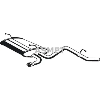 Tlumič výfuku Zadní tlumič výfuku ASMET 24.080
