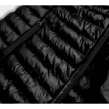 Dámská vesta Krátká černá dámská prošívaná vesta (5M702-392) odstíny černé S (36)