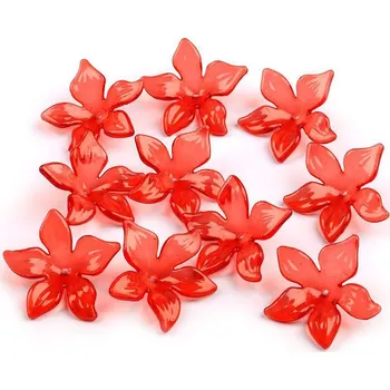 Plastové korálky květ / sukýnka Ø25-29 mm