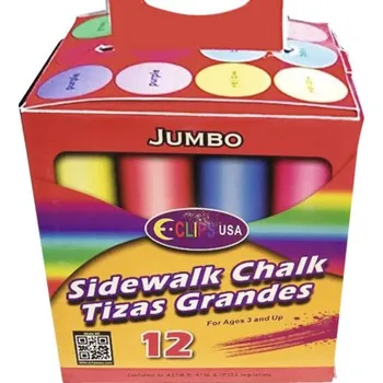 Křídy barevné chodníkové 12 ks v krabičce