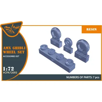 Plastikový model Clear Prop models 1/72 AMX Ghibli - wheel set (ITAL)