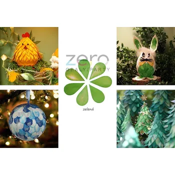 Velikonoční dekorace Plátky osikové 3 cm (300 ks) - zelená