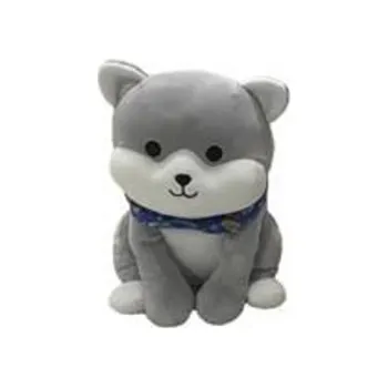 plyšák Pejsek plyšový se šátkem šedý 25 cm