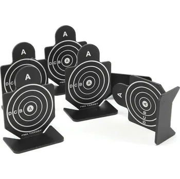 Terč na sportovní střelbu FMA Plechový cvičný terč 4 x 6 cm, typ B, set 6ti kusů