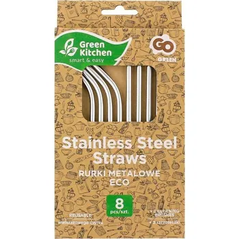 Papírový ubrousek GoDan Kovová EKO brčka 8ks 2 kartáče stříbrná