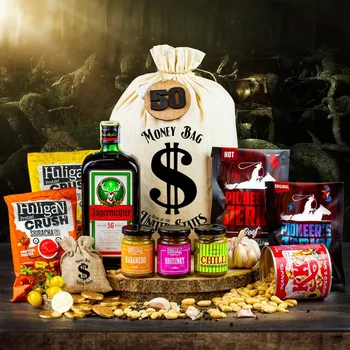 Dárkový potravinový koš Pytel Jägermeister + odeslání do 48 hodin, + doprava zdarma