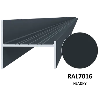 Plot KVN ALUMINIUM UT profil 50x44mm, materiál EN AW-6060 T66, hliník s povrchovou úpravou,práškové lakovanie,antracit RAL7016, cena za kus