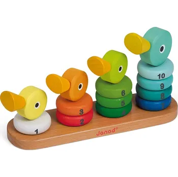 Dřevěná hračka Janod Dřevěné kačenky na počítání Zigolos (Dřevěné kačenky na počítání Janod)