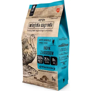 Krmivo pro kočku 2x5kg Wiejska Zagroda Cat s krůtím a lososem - výhodné balení