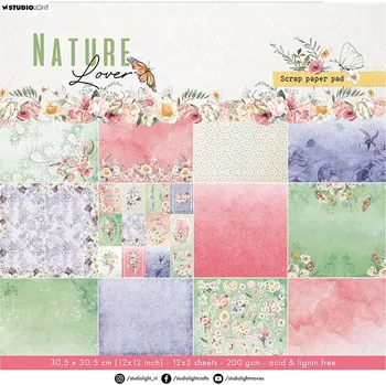 Studio Light Scrapbookový blok Studio Light "Nature Lover“, 30,5x30,5 cm, 36 l.
