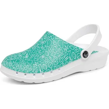 Pracovní obuv Pantofle Suecos Oden Syster Bílá/Potisk 38