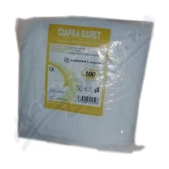 Čepice Čepice baret netkaný textil s gumičkou modrá 100ks