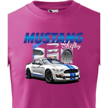 Chlapecké tričko Dětské tričko Ford Mustang Shelby, Barva Purpurová, Velikost 158 cm/12 roků, Canvas Dětské tričko Bezvatriko.cz 2325