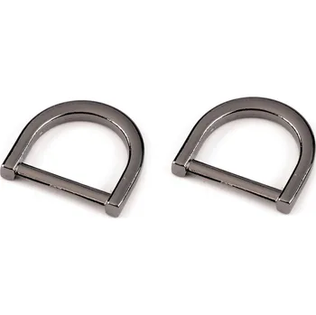 Polokroužek na textil a doplňky šíře 20 mm, barva 4 nikl černý