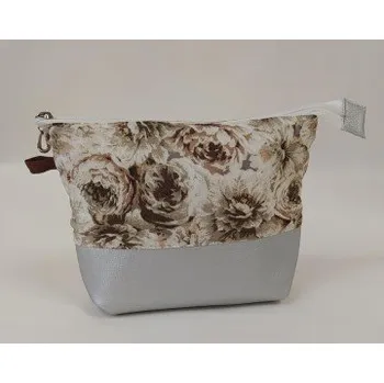 Kosmetická taška Kosmetická taštička větší - hnědé květy