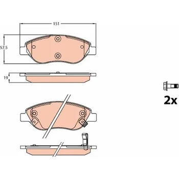 Brzdová destička Sada brzdových destiček, kotoučová brzda RAP BRAKES GDB2228