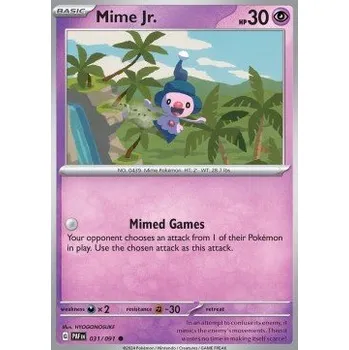 Sběratelská karetní hra Pokémon PAF 031/091 Mime Jr. - Paldean Fates Stav: Near Mint, Verze: REVERSE HOLO