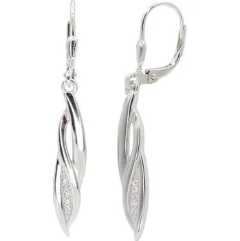 Náušnice Stříbrné náušnice s klasickým zapínáním