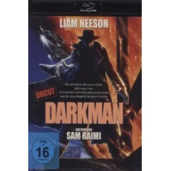 Blu-ray film Darkman, 1 Blu-ray (Uncut) – Bud S. Smith,David Stiven,Sam Raimi,Chuck Pfarrer,Ivan Raimi,Daniel Goldin,Joshua Goldin,Danny Elfman,Daryl Kass,Robert G. Tapert,Bill Pope,Liam Neeson,Frances McDormand,Colin Friels,Lar (DE)