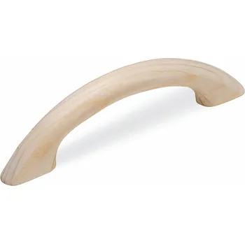 Nábytkové kování Retro dřevěná nábytková úchytka ARA, smrk surový, délka 128 mm S48-128/96 smrk