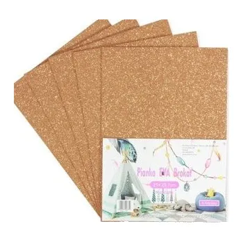 Set školních potřeb Pianka brokatowa miedziana 21x29,7cm 5szt