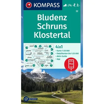 KOMPASS Wanderkarte 32 Bludenz-Schruns 1:50.000