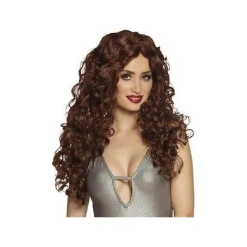 Karnevalový kostým Peruka Veronica kręcone brązowe loki