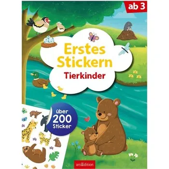 První čtění Erstes Stickern - Tierkinder - Dietz, Sarah