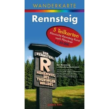 Wanderkarte Rennsteig [DE] (2023, Karta, Verlag grünes Herz)