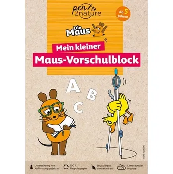První čtění Mein kleiner Maus-Vorschulblock. Vorschulübungen für Kinder ab 5 Jahren - Pen2nature