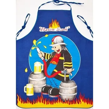 Kuchyňská zástěra zástěra Hasič MO113 pánská