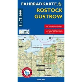 Fahrradkarte Rostock, Güstrow 1 : 75 000 - Gebhardt, Lutz