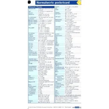 Normalwerte pocketcard, 1 Karte - Imöhl, Matthias