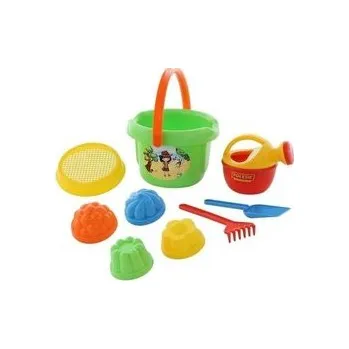 Hračka na písek Sada na písek č. 206: Kbelíček velký: Sítko: 4 formičk /+1