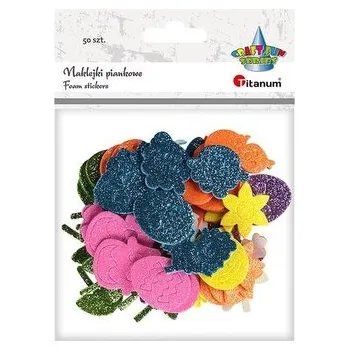 Set školních potřeb Naklejki piankowe brokatowe mix 50szt