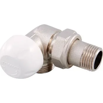 Ventil TIEMME 3/8" (levý) termostatický ventil úhlový dvouregulační s ruční hlavicí
