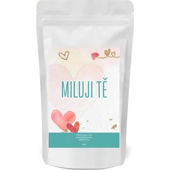 Miluji tě - Srdce - Valentýnská směs Velikost balení: 250 g, Způsob mletí: Překapávaná (hrubá)