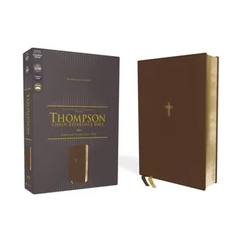 NASB, Thompson Chain-Reference Bible, Leathersoft, Brown, 1995 Text, Red Letter, Comfort Print
