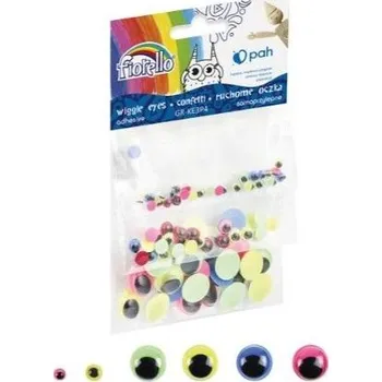Set školních potřeb Oczka samoprzylepne kolorowe 80szt. FIORELLO