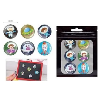 Hra na zahradu Magnesy kosmonauci 3cm 6szt