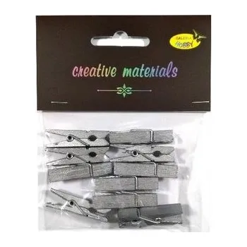 Set školních potřeb Klamerki drewniane srebrne 35mm 10szt